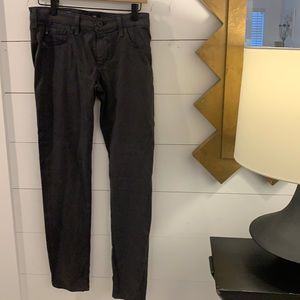 AG charcoal sueded jeans 29R. Shortened 1”